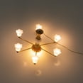 thumbnail image 4 of Redempat Modern Miniature Chandelier Celing Lamp Model Decor Layout Accessories Bronze Warm Light 8.2x4.5cm 1Set, 4 of 5