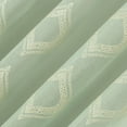 thumbnail image 2 of No. 918 Ravenna Embroidered Medallion Sheer Rod Pocket Curtain Panel, 50"W X 84"L, Pastel Green, 2 of 7