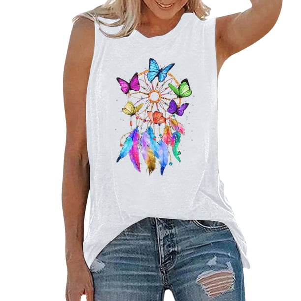 Tank Top Para Mujeres Workout Túnica para mujer, ropa deportiva, camisetas sin mangas, camisetas sin mangas para entrenamiento de Yoga, camiseta holgada con gráfico de ejercicio para correr (White, S)