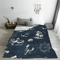 thumbnail image 5 of Pofeuu Vintage Marine Print Ultra-Soft Micro Fleece Blanket,for Bed Or Sofa,All Season Throw Blankets Flannel Blanket-50"x40", 5 of 7