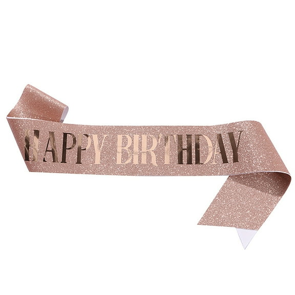 Happy Birthday Sash 160x10cm Birthday Sash Birthday Party Decoration Birthday Party Costume Accessories for Girl Woman