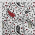 thumbnail image 3 of Soimoi Asian Paisley Print, Silk Fabric, Decor Sewing Fabric by The Yard 42 Inch Wide,Decorative Fabric for Shirts Suits Ties, White, 3 of 5