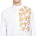 thumbnail image 3 of SKAVIJ Kurta Pajama Set for Men Embroidered Cotton Ethnic Wear Dress White M, 3 of 6