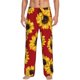 thumbnail image 1 of Fotbe Sunflowers On Red Pantalones de Pijama para Hombre, Pantalones de Dormir, Pantalones de Casa con Cintura Ajustable y Bolsillos-XX-Large, 1 of 6