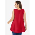 thumbnail image 5 of Woman Within Plus Size Sleeveless Fit-And-Flare Tunic Top, 5 of 6