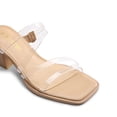 thumbnail image 5 of Mules de Tacón Cuadrado con Tiras para Mujer DREAM PAIRS Nude 5.6 cm, 5 of 5