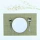 thumbnail image 1 of Manteles individuales de PVC tejidos resistentes al calor Uxcell, paquete de 4 en verde, 1 of 7