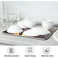 thumbnail image 7 of Wolf Fire Print Dish Drying Mat for Kitchen Counter, Ultra Absorbent Reversible Microfiber Dishes Drying Rack Pad Heat-resistant Mats 16x18in, 7 of 7
