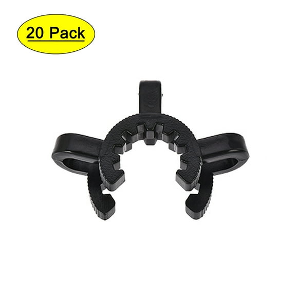 Unique Bargains Lab Joint Clip, Plastic Clamp Mounting Clips for 14/20 or 14/35 Glass Taper Joints Laboratory Connector Black 20Pcs