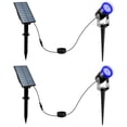 thumbnail image 1 of T-SUNUS 2 Pack Solar Landscape Spotlights - Blue, Waterproof Garden Spot Lights with 9.8ft Cable, 2000mAh Solar Panel, Auto On/Off for Garden, Driveway, Pathway, Pool Area, 1 of 4