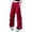 czb# Red329, variant on CUZIBR Girls Solid Color Cargo Pants Elastic Drawstring Waist Big Side Pockets Adjustable Loose Wide Leg Kids Streetwear Trousers,Grey,7-8 Years