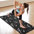 thumbnail image 6 of Black Cartoon Dinosaurs Fossils Pattern Hot Yoga Mat Towel Non Slip for Hot Yoga - Quick-Drying Yoga Mat Cover with 4 Corner Pockets with Travel Bag - Hot Yoga Towel Non Slip 74"x26", 6 of 6
