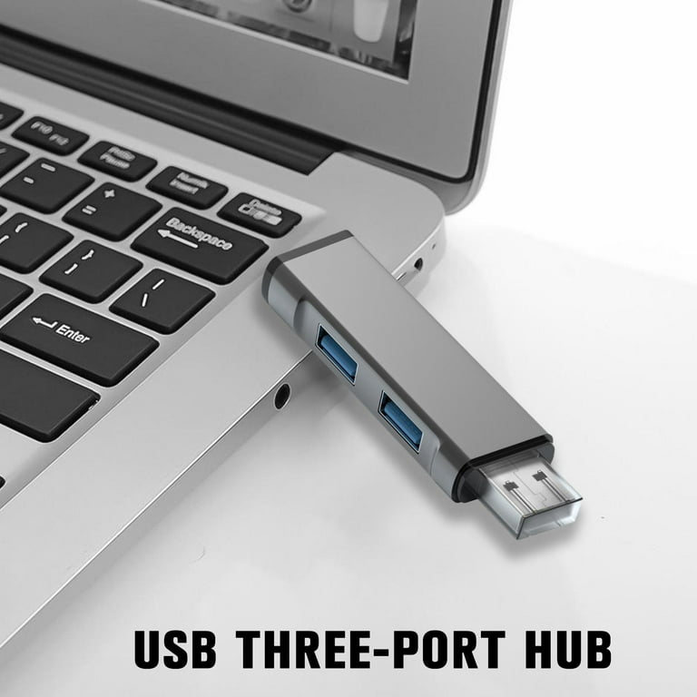 Mini Aluminum 3 Port USB 3.0 Hub USB Hub Extensions 2.0 Adapter Slim Hub T9  E3L9