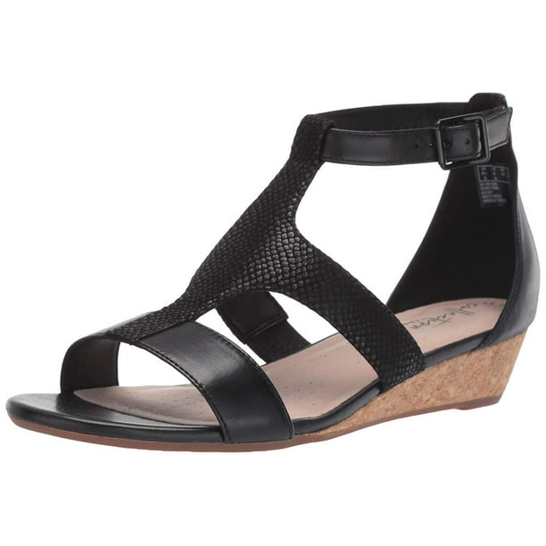 Clarks - Clarks Womens Abigail lily Open Toe Casual T-Strap Sandals ...