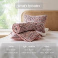 thumbnail image 4 of Regency Heights 3-Piece King Size Floral Boho Quilt Set, Pink Medallion Print Reversible Bedding Set, King Size Quilt with Sham, 4 of 10