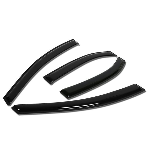 DNA Motoring WVS-T2-0168 For 2012 to 2016 Rio Hatchback 4pcs Window Vent Visor Deflector Rain Guard (Dark Smoke) 13 14 15