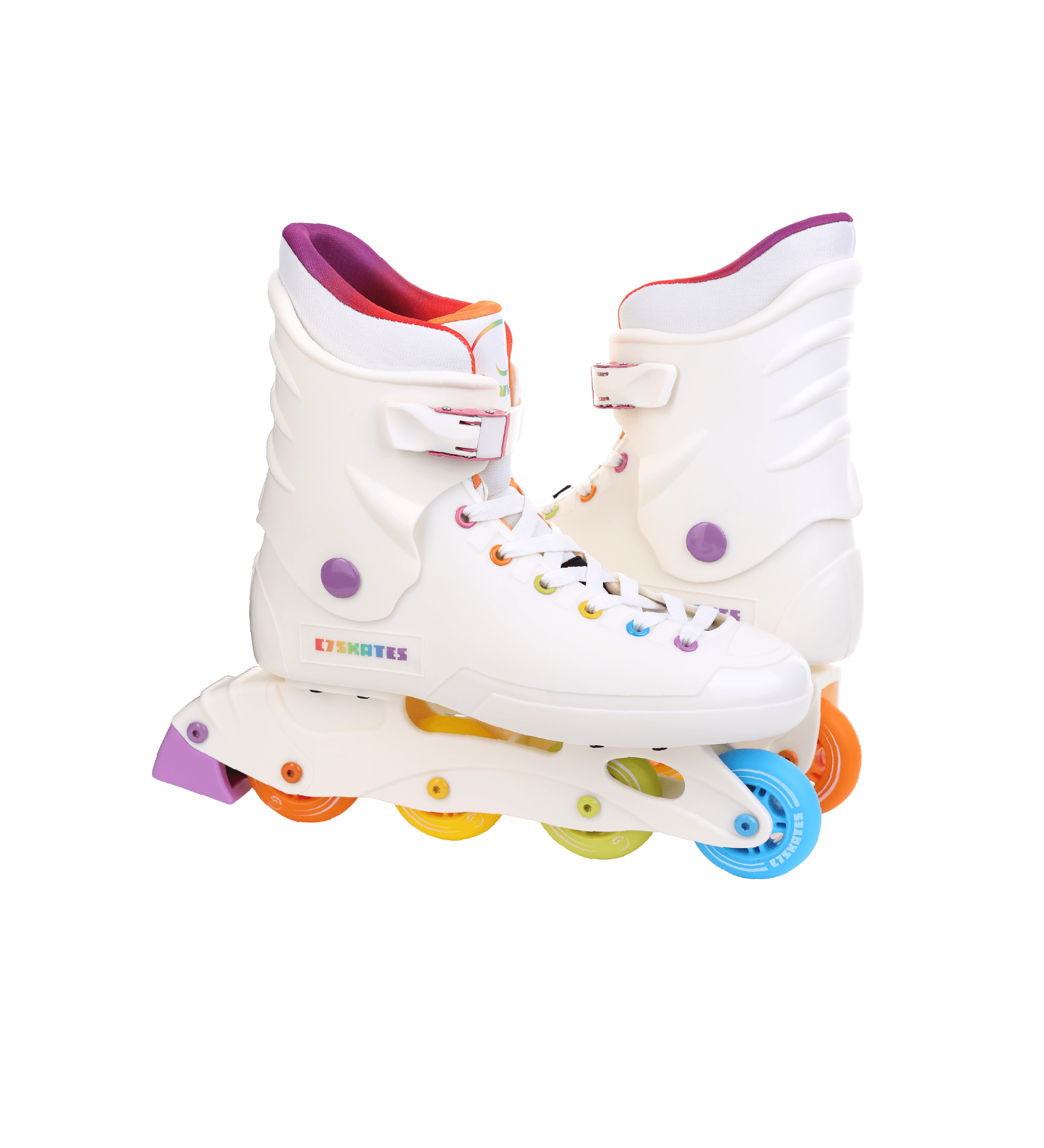 C7skates Rainbow Nostalgic Adult Inline Skates For Women and Adult, Size 11