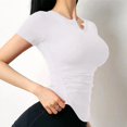thumbnail image 1 of Cloud Hide-camisetas de Yoga de verano para mujer, Top corto deportivo, camiseta para correr, camisetas de entrenamiento, ropa deportiva de manga corta para Fitness de secado rápido, 1 of 5