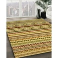 thumbnail image 3 of Ahgly Company Machine Washable Indoor Square Abstract Saffron Yellow Area Rugs, 8' Square, 3 of 7