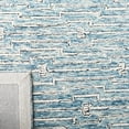 thumbnail image 6 of SAFAVIEH Micro-Loop Aspen Geometric Runner Rug, Light Blue/Ivory, 2'3" x 7', 6 of 10