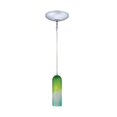 thumbnail image 1 of Jesco Lighting QAP411-BUGNCH 4 in. Chrome Mini Pendant Ceiling Light in Grooved - Blue & Green, 1 of 1