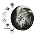 thumbnail image 4 of Wukai Ink Style Bald Eagle Print Spare Tire Cover for RV Trailer,Waterproof PVC Faux Leather Wheel Cover Fit for Truck,Trailer,RV,SUV,Camper and Most Vehicle-15 inch, 4 of 6