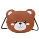 thumbnail image 1 of Animal Shape Kids Messenger Bag Crossbody bag for children BROWN Brown Bear-Bear, 1 of 3