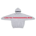 thumbnail image 6 of FUZHIQ Hoodies for Girls 10-12, A Wearable Hug Kids Cute Christmas Hoodies Announces "I Love You This Much" Across the Sleeves Unisex Crew Neck Cozy Pullover Sweatshirt, 6 of 6