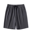 thumbnail image 5 of BXINGOHAI Mens Shorts Drawstring Athletic Vacation Elastic Waist Summer Shorts for Men Lightweight Casual Trendy Shorts Dark Gray,M, 5 of 6