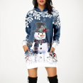 thumbnail image 2 of EHQJNJ Sweat-Shirt Surdimensionné à Col Rond pour Femmes Mode de Noël Manches Longues avec Poche Imprimé Robe Mode Fine Sweat-Shirts pour Femmes Col Rond Sweat-Shirt Mignon Graphique pour Femmes, 2 of 5