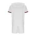 thumbnail image 4 of Men's Short Sleeve Hoodie and Shorts Set, Casual Athletic Two-Piece Outfit, Summer Comfort Lounge Wear, 4 of 6