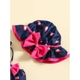 thumbnail image 4 of Bagilaanoe Newborn Baby Girls Swimsuits 3 Piece Bikinis Set Print Sleeveless Tops + Briefs + Hat 6M 12M 18M 24M Infant Swimwear Bathing Suit Beachwear, 4 of 9