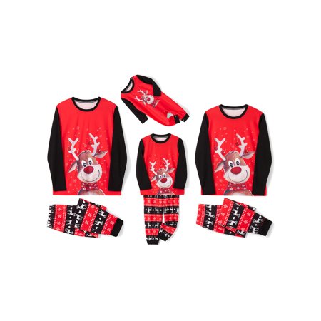 

wybzd Christmas Family Pajamas Matching Set Merry Christmas Sleepwear Plaid Pants Jammies Pjs Set