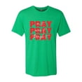 thumbnail image 2 of Wild Bobby, Pray On It Pray Over It Pray Through It Inspirational/Christian Men Premium Tri Blend Tee, Envy, Large, 2 of 6