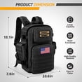 thumbnail image 6 of SHARKMOUTH Military Diaper Bag for Men: 40L MOLLE Backpack for Tactical Dads - 900D Waterproof Military Grade Gear for Work Commute/Hiking Camping Outdoor Activities (Black), 6 of 7