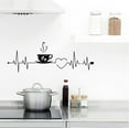 thumbnail image 5 of Coffee Cup Wall Stickers Vinyl Coffee Cup Electrocardiogram Wall Art Decals Cute Coffee Wall Sticker for Kitchen Coffee Bar Cafe Wall Decoration, 5 of 9