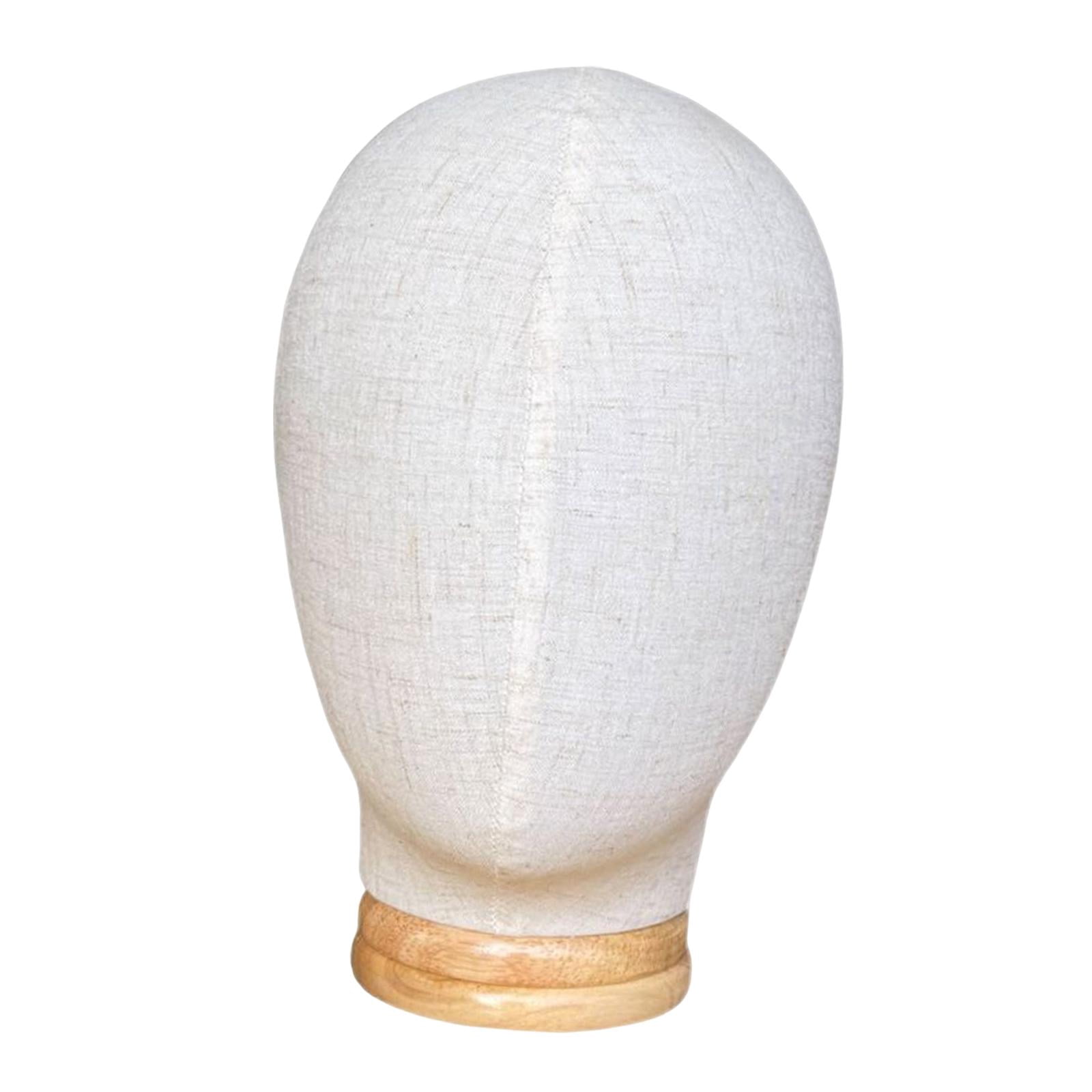 Manikin Head Wood Base Costume Prop Model Display Rack ,Salon Styling Tools, Organizer ,Stable, Head Model, for Headdress Headphone Hat Pluggable pin