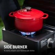 Char-Griller Texas Trio 4-Burner Dual Fuel Grill and Offset Smoker