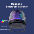 thumbnail image 4 of Altavoz Bluetooth Magnético con Iluminación RGB, Mini Caja de Sonido Portátil, Soporte para Teléfono Inalámbrico y Torre de Altavoz Bluetooth, A, 4 of 5