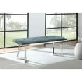 thumbnail image 2 of Coaster Beaufort Velvet Upholstered Dining Bench in Steel Gray, 2 of 7