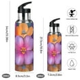 thumbnail image 2 of Yayeee 33oz Insulated Water Bottle Double Wall Stainless Steel with Flip Straw Lid, Large Purple Flowers, 2 of 7