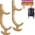 thumbnail image 1 of serony 2x Foam Roller Organizer Rack Wooden Wall Hanging For Gym Home Living Room Wooden Exercise Mat Storage Rack, 1 of 6