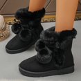 thumbnail image 4 of SACFOF Women's Mid-calf Winter Snow Boots Lightweight Warm Faux Fur Lining Pull on Comfortable Outdoor Booties Shoes for Women, 4 of 7