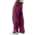 thumbnail image 4 of Mens Wide Leg Trousers Loose Fit Pleated Front Casual Pants Relaxed Fit Straight Leg Trousers for Daily Wear, 4 of 4