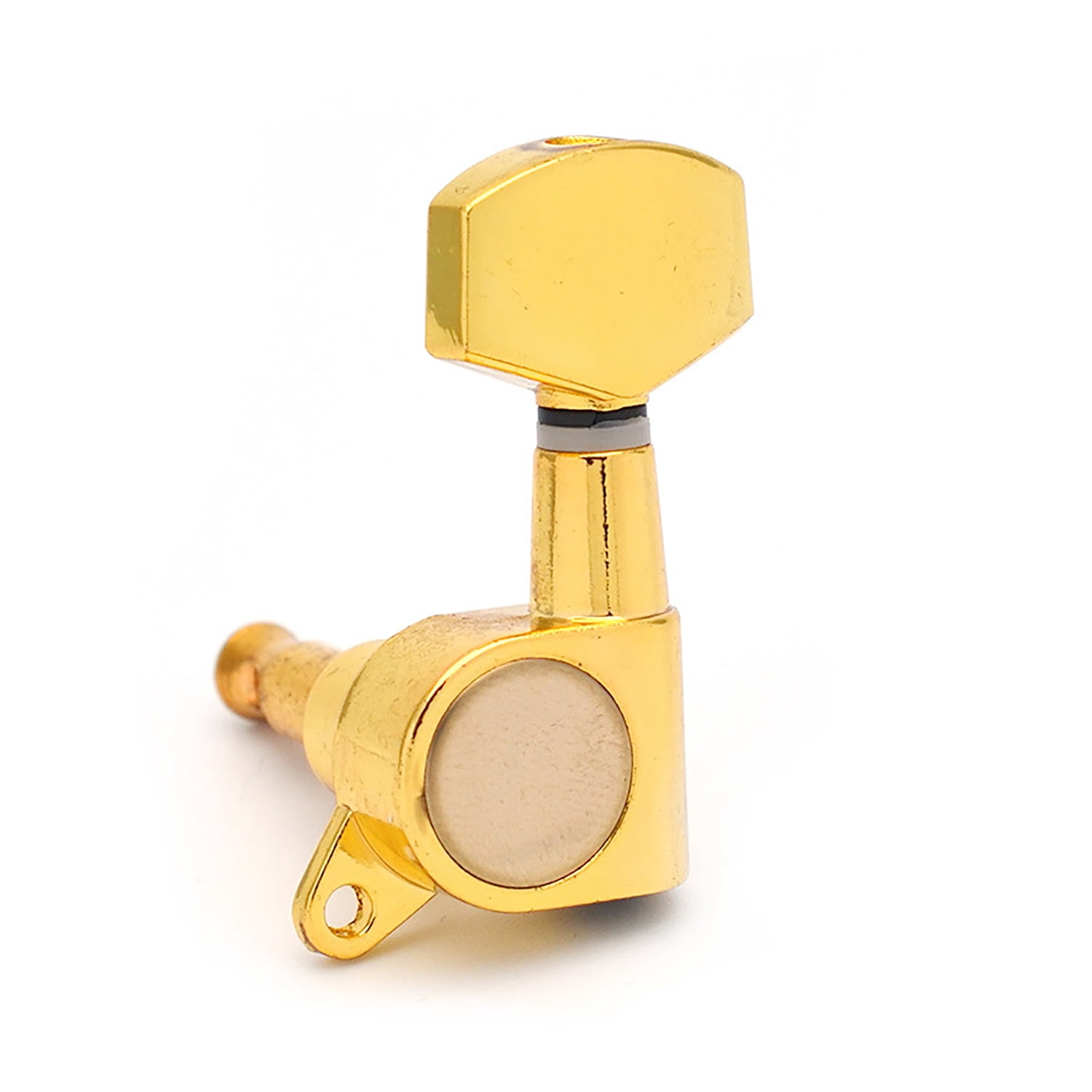 LOOKSEVEN 3 Left 3 Right Hand Sealed Guitar Tuner Pegs,Big Square Electric Guitar String Tuning Pegs Keys Machine Heads for Fender Strat Telecaster Tele/Electric Guitar-Gold
