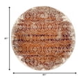 thumbnail image 4 of 8â€™ Round Rust Ivory Distressed Diamonds Area Rug, 4 of 5