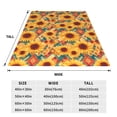 thumbnail image 3 of Fotbe Diamond Bohemian Sunflower Manta de Franela Acolchonada con Estampado, Súper Suave y Esponjosa, Extra Grande para Sofá, Cama, Uso Todo el Año-60"x50", 3 of 7