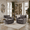 Grey, variant on HOQBN Set of 2 360°Swivel Accent Chair, Comfy Single Square Sofa Armchairs,Upholstered Club Chairs for Living Room,Bedroom, Reading Room, Beige