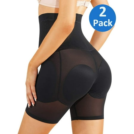 

MISS MOLY Womens Shapewear Padded Butt Lifter High Waist Trainer Tummy Control Panties Hip Enhancer with Removable 4 Pads