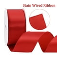 thumbnail image 6 of THEGLY 2-1/2 Inch x 25 Yards Red Wired Satin Ribbon - Christmas Decor, Gift Wrapping, Weddings & Crafts, 6 of 10